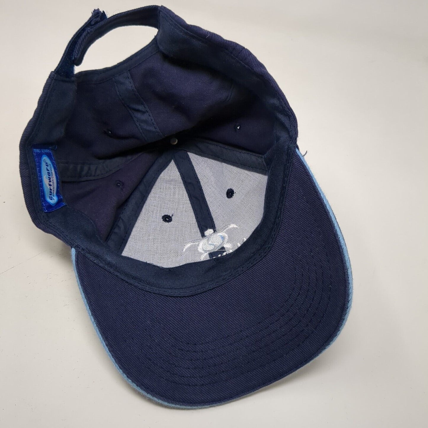 Hawaii Strapback Hat Blue OSFA Adjustable Embroidered Vented Holes Surfware