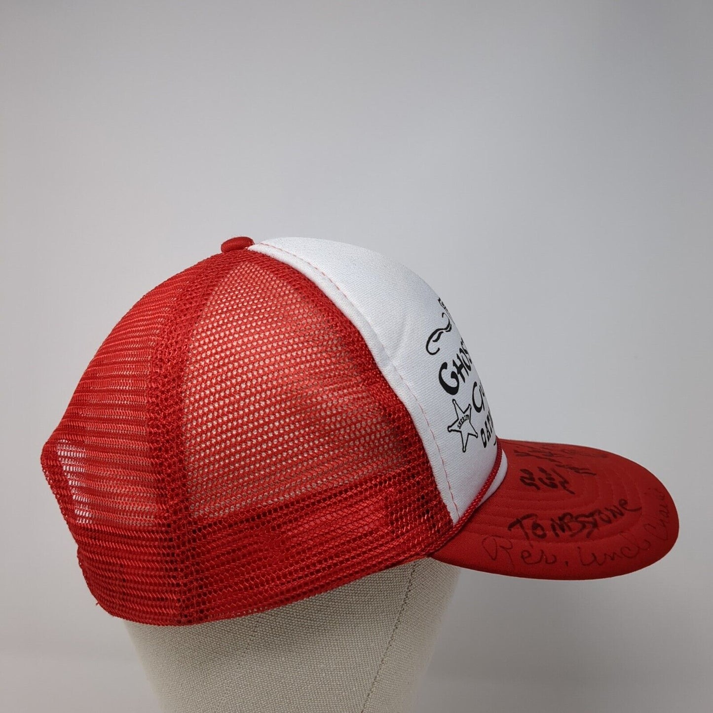 Ghost Riders Gun Fighters Oatman Arizona Snapback Trucker Hat Red OS Mesh Rope