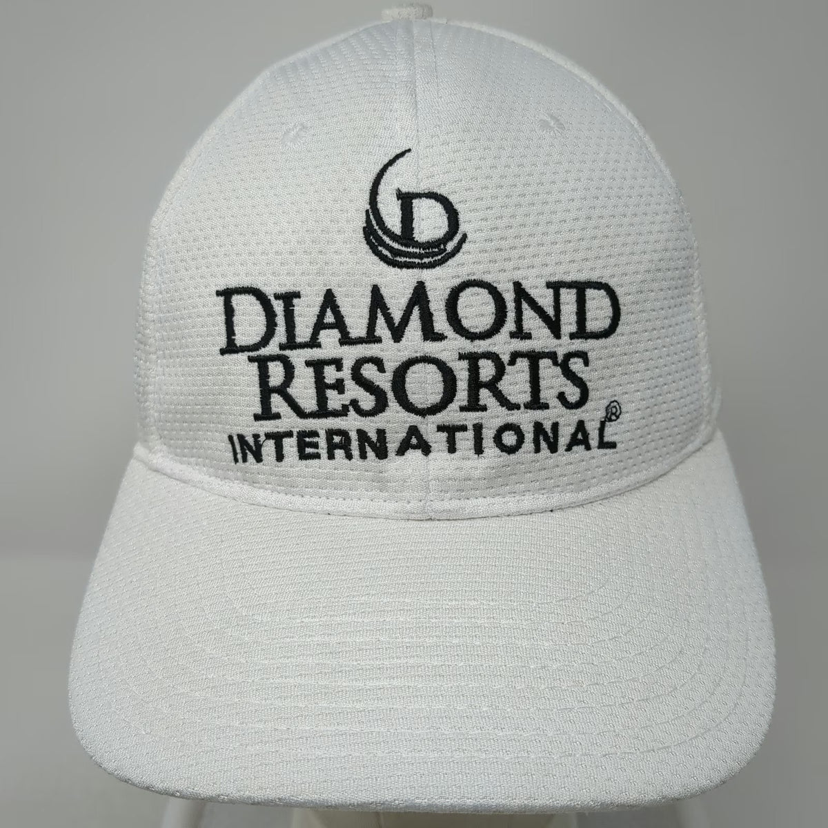 Baseball Cap White One Size Diamond Resorts International Strapback Hat Mesh