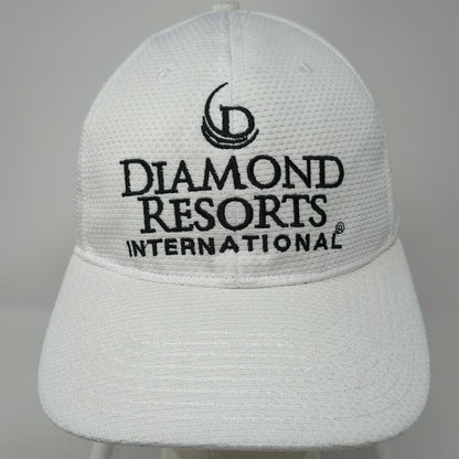 Baseball Cap White One Size Diamond Resorts International Strapback Hat Mesh
