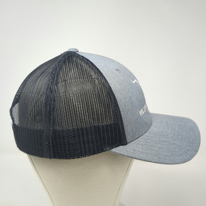 Richardson Trucker Hat Gray L Wildhorse Springs Ranch Mesh Snapback Steer Hat