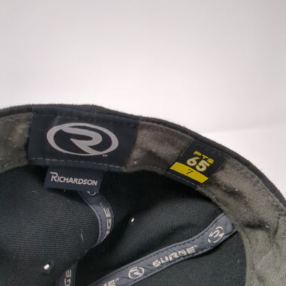 PH Fitted Hat Black Size 7 Embroidered 6 Panel PTS65 Surge Richardson