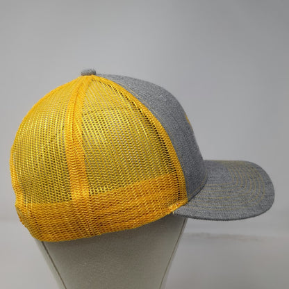 Fahrenheit Headwear Trucker Hat Gray Yellow One Size Rays for Rare Snapback Mesh