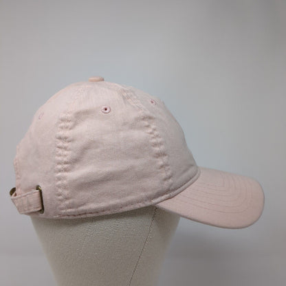 Unbranded Slideback Hat Pink One Size Adjustable Vented Holes 6 Panel Blank