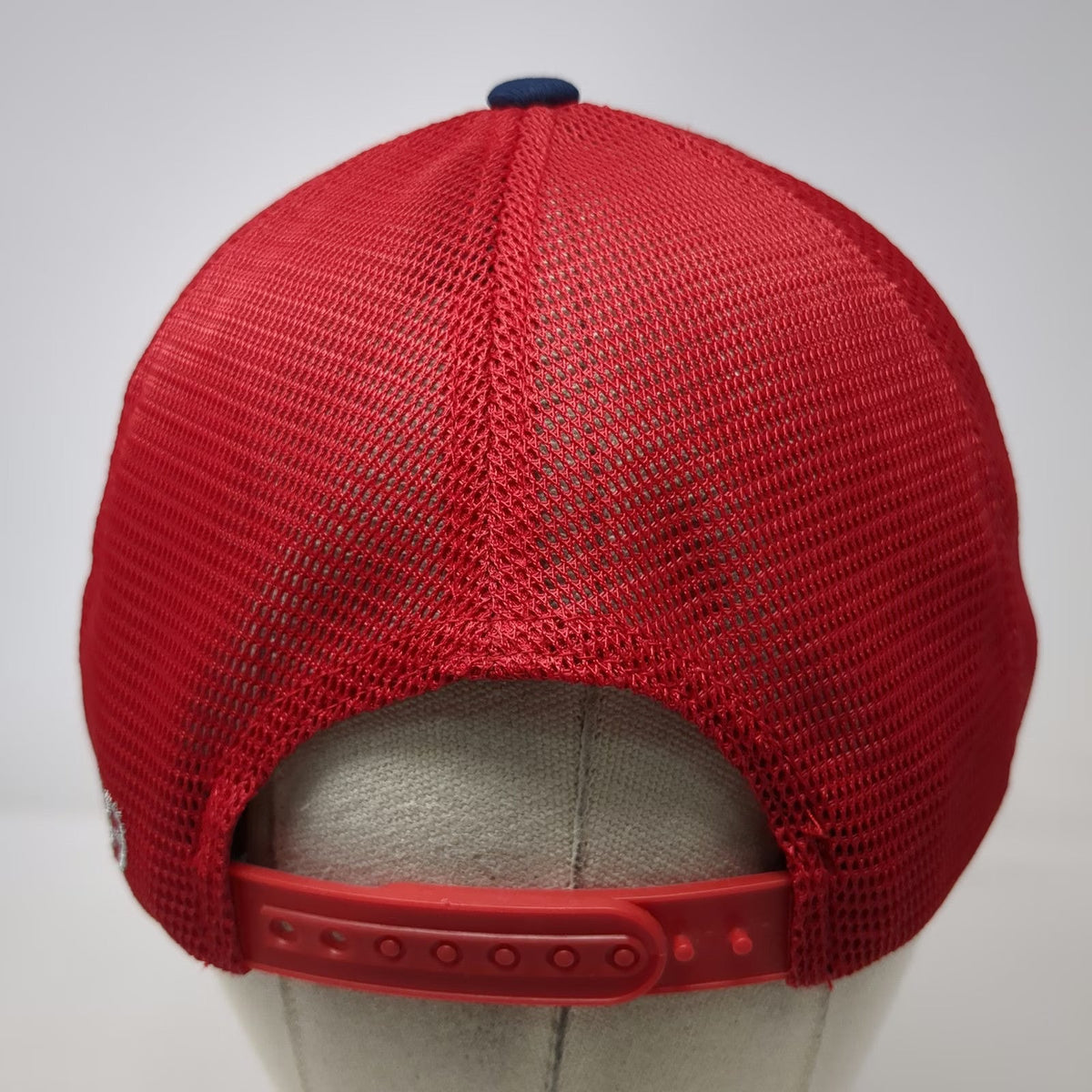 Cap America Trucker Hat White Red Blue One Size Amtrol Titan Composite Patch