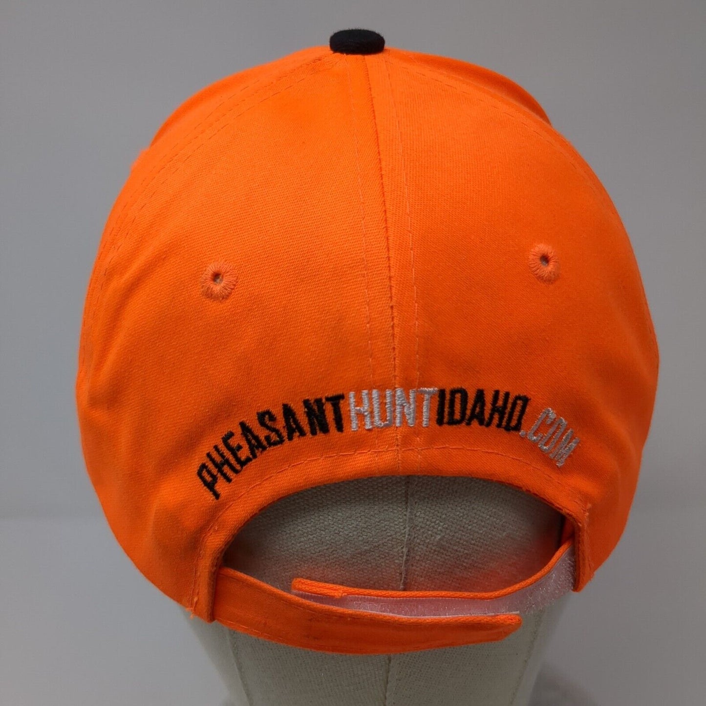 2C Pheasant Hunt Idaho Strapback Hat Orange OSFA Adjustable Embroidered Cotton