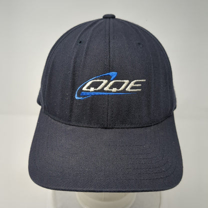 QQE Fitted Hat Blue Large-XL Embroidered Flexfit Yupoong Solid 6 Panel