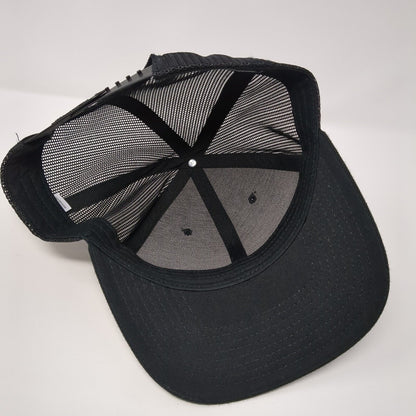 Idaho Snapback Trucker Hat Black OS Adjustable Mesh Back 6 Panel Richardson