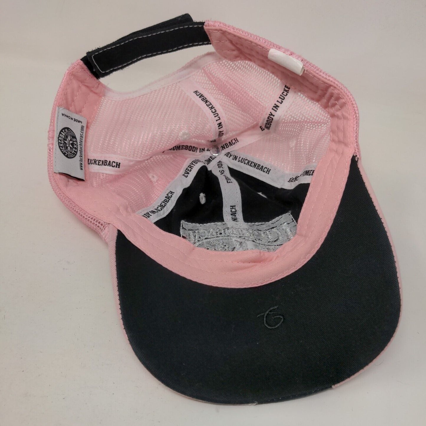 Luckenbach Texas Strapback Mesh Back Trucker Hat Multi OSFM Colorblock