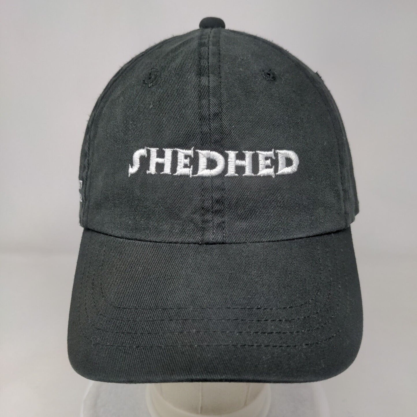ShedHed Slideback Hat Black OSFM Adjustable Embroidered Vent Holes