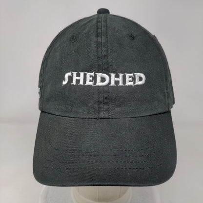 ShedHed Slideback Hat Black OSFM Adjustable Embroidered Vent Holes