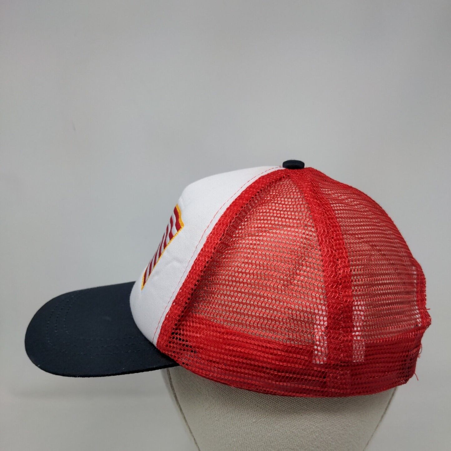 American Flag Snapback Mesh Back Trucker Hat Multi OSFM Colorblock