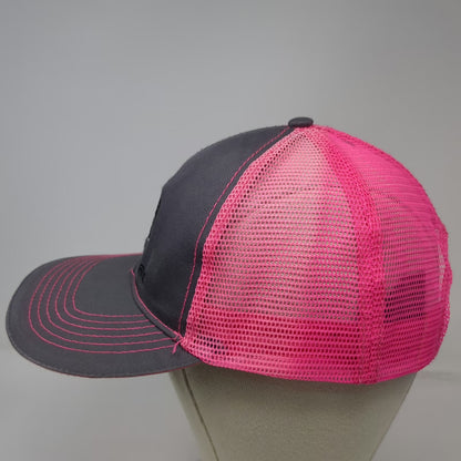 John Deere Trucker Hat Gray Pink One Size Mesh Back Snapback Graphic Embroidered