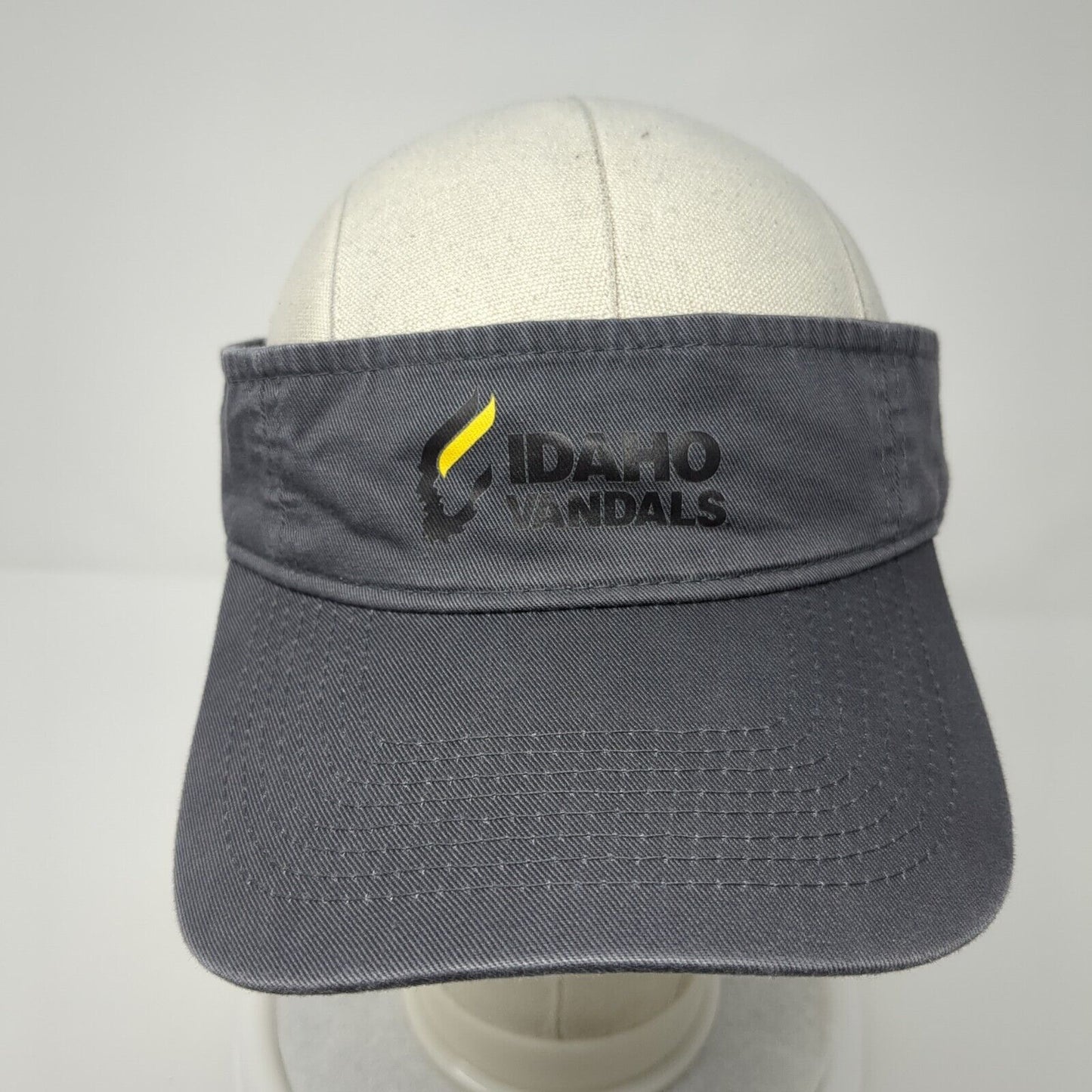 Idaho Vandals Strapback Hat Gray OSFA Sun Visor Hat Cap Graphic Logo
