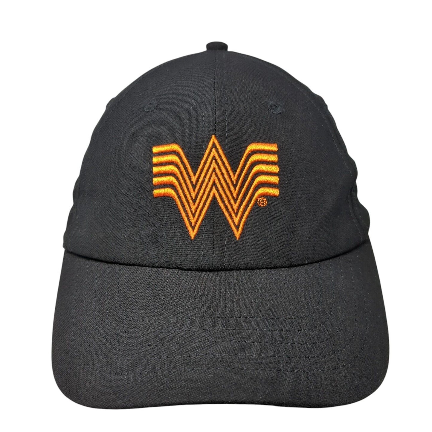 Whataburger Strapback Hat Black One Size Adjustable Embroidered 6 Panel