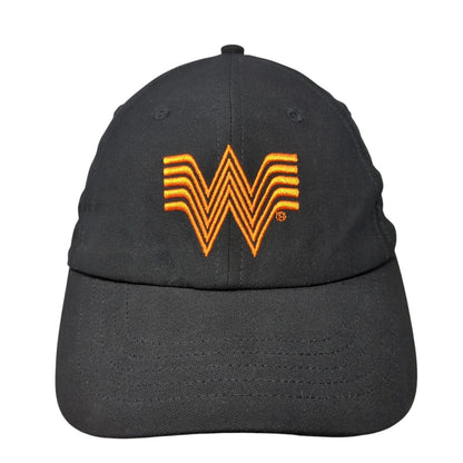 Whataburger Strapback Hat Black One Size Adjustable Embroidered 6 Panel