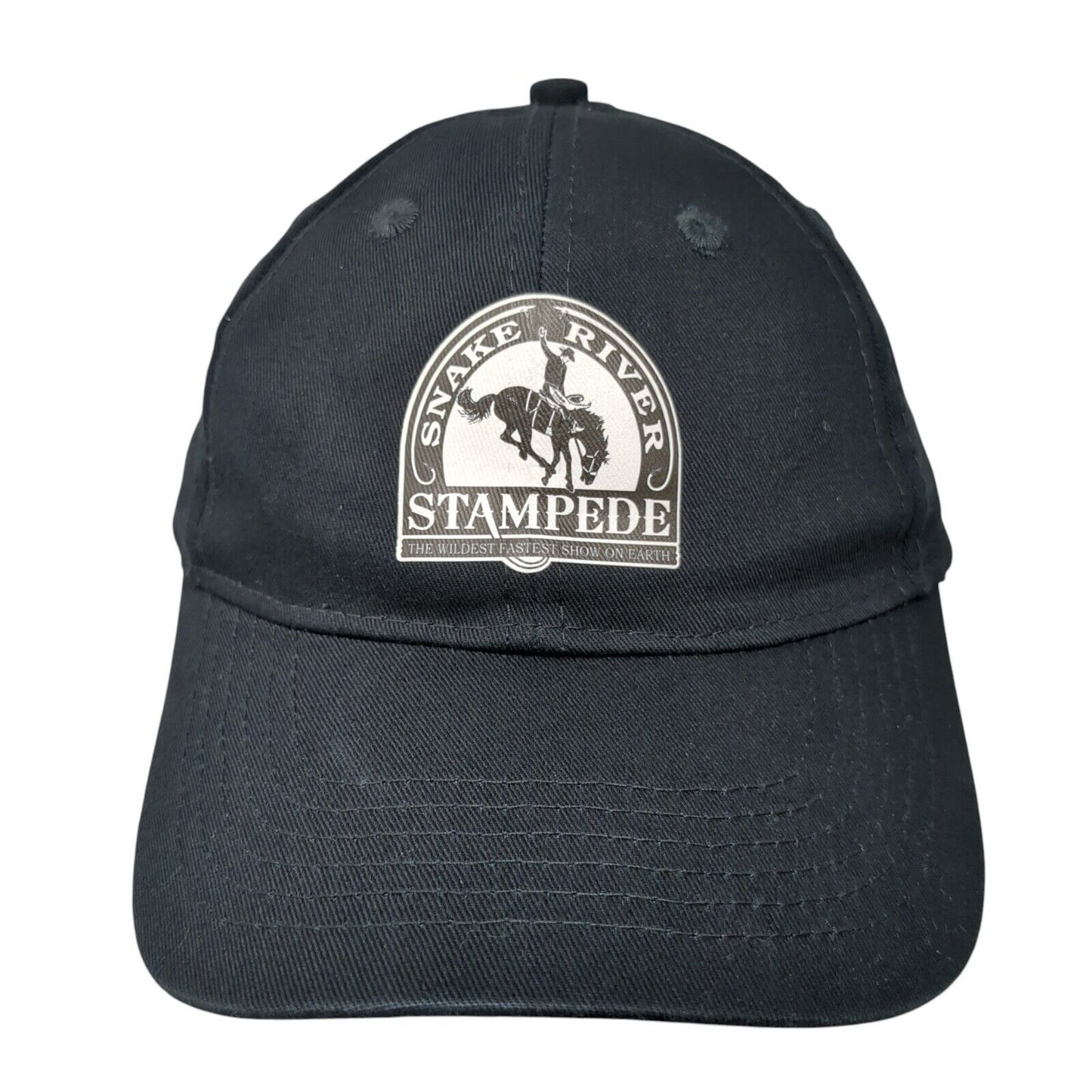 Snake River Stampede Youth Strapback Hat Black One Size Port & Company Cotton