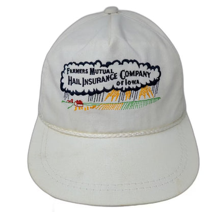 K-Products Farmers Mutual Hail Insurance Company Iowa Trucker White OSFA Vintage