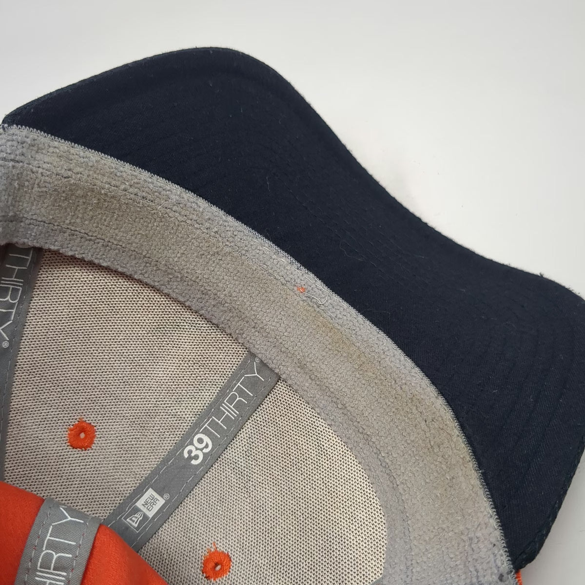 Virginia Cavaliers NCAA New Era Cap Orange Blue White M 39THIRTY Stretch Fit Hat