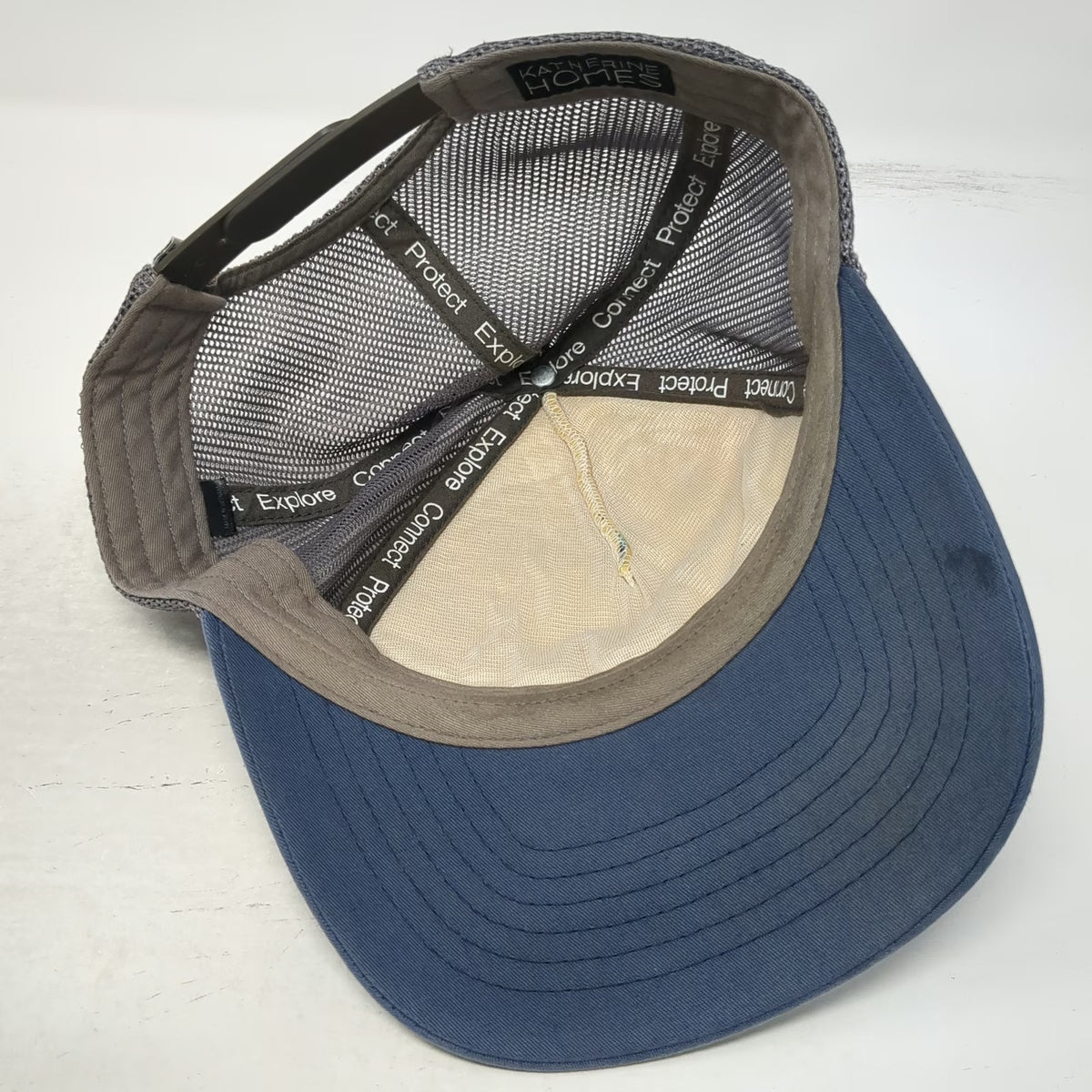 Katherine Homes Trucker Hat Blue Multicolor One Size Abstract Mountain Graphic