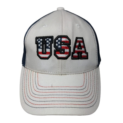 USA Flag Snapback Mesh Back Trucker Hat Multi OSFM Colorblock 6 Panel