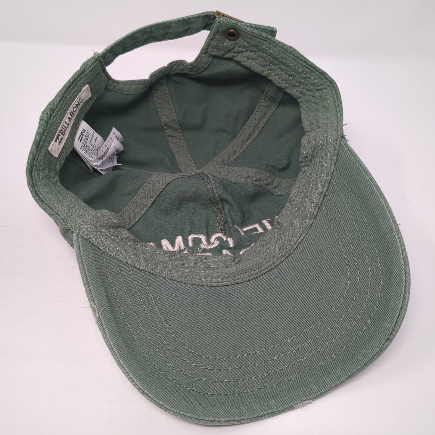 Welcome To Pardise Slideback Baseball Cap Green One Size Adjustable Billabong