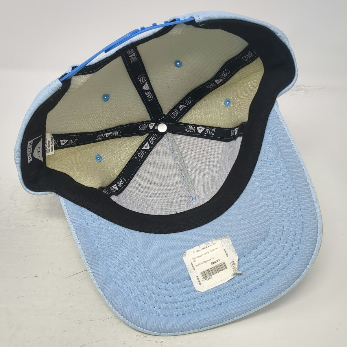 Poler 5 Panel Blue One Size Hat Camp Vibes Orange Script Snapback Cap Outdoor