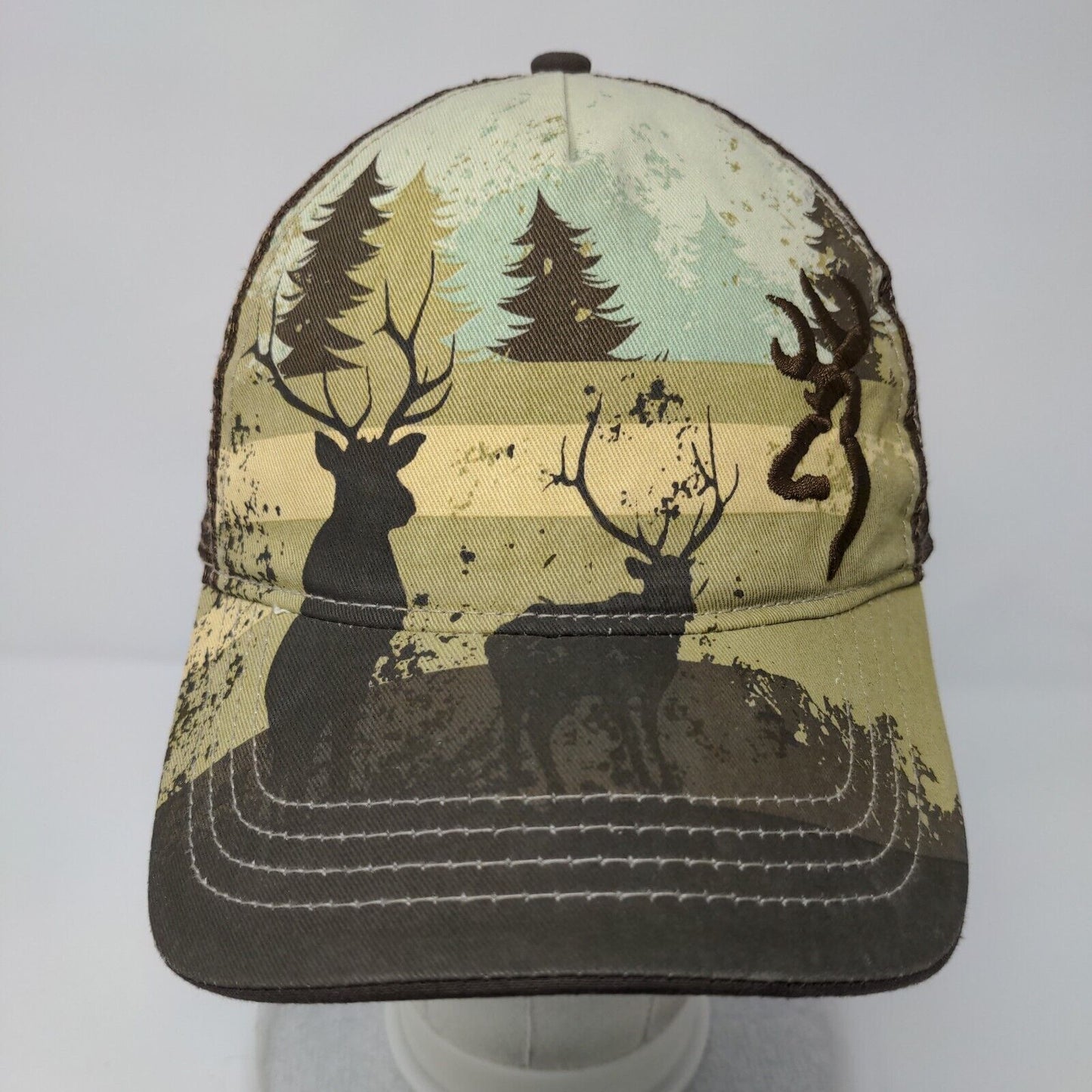 Browning Snapback Trucker Hat Camouflage OS Adjustable Embroidered Mesh Back