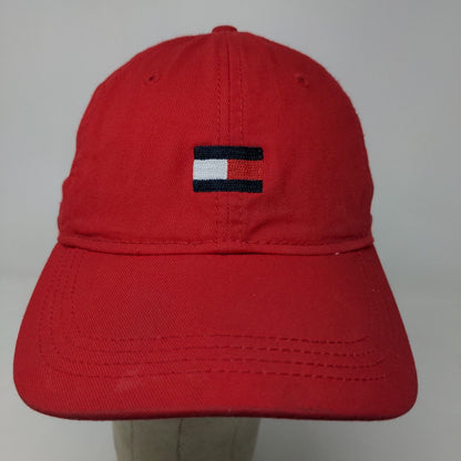 Tommy Hilfiger Men's Slideback Hat Red Size OS Embroidered Logo Cotton