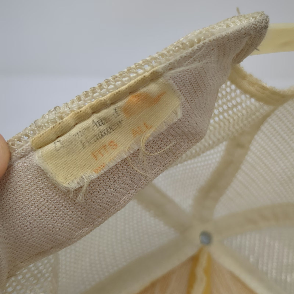 Designer Award Trucker Hat Beige One Size Herold's Nut Farm California Mesh Hat