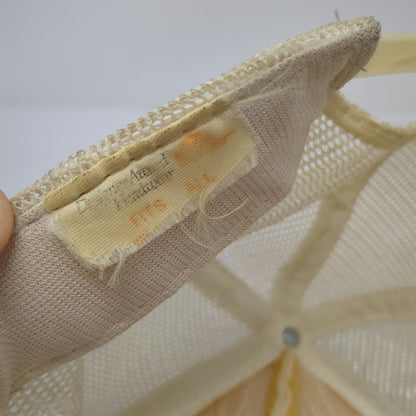 Designer Award Trucker Hat Beige One Size Herold's Nut Farm California Mesh Hat