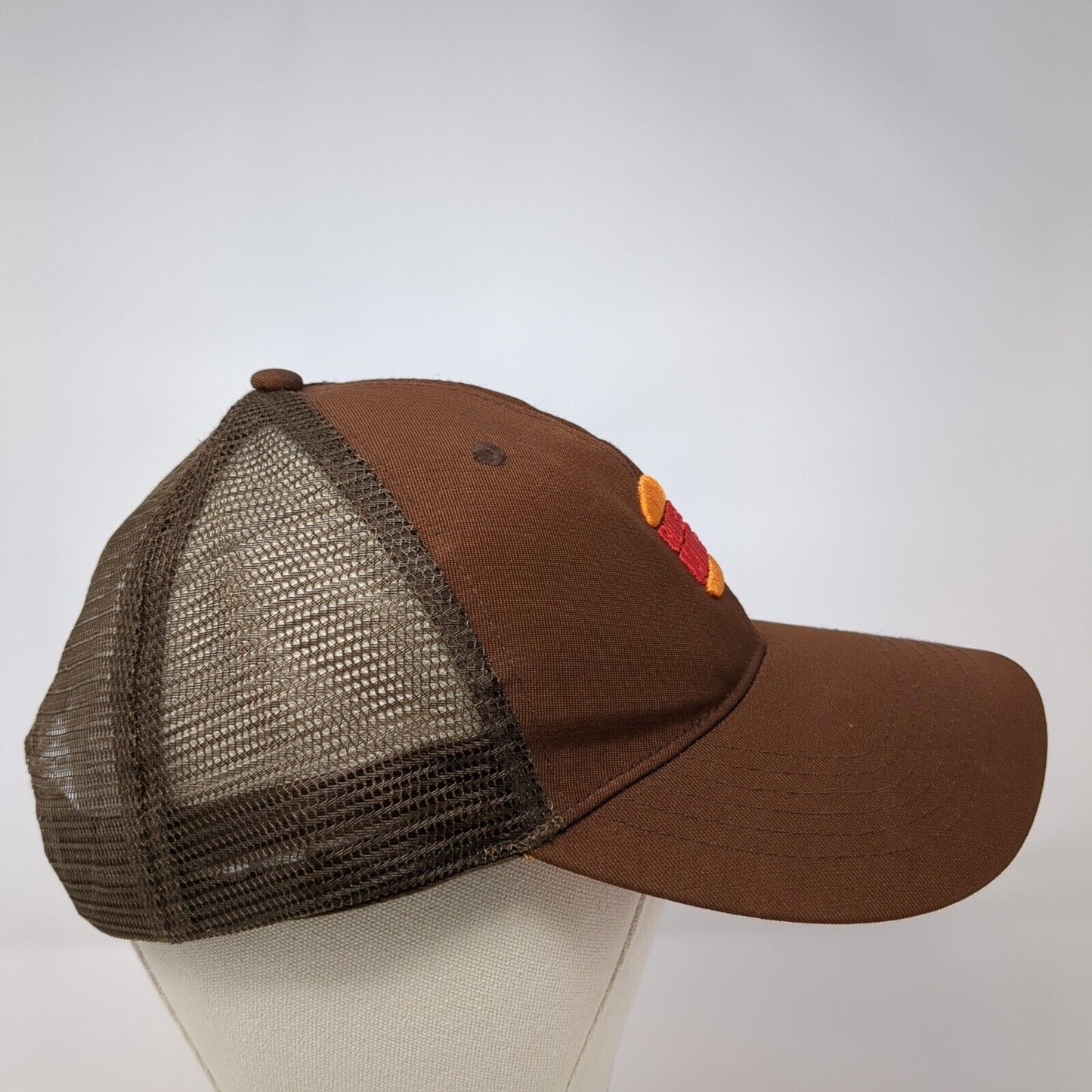 Burger King Snapback Trucker Hat Brown OS Adjustable Embroidered Mesh Back