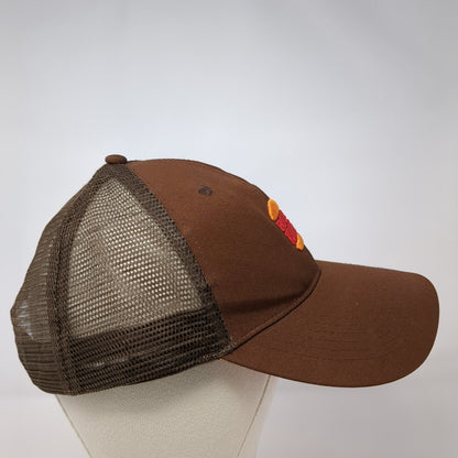 Burger King Snapback Trucker Hat Brown OS Adjustable Embroidered Mesh Back