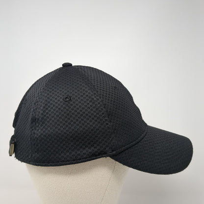 Nautica Logo Strapback Hat Black One Size Solid Adjustable Embroidered