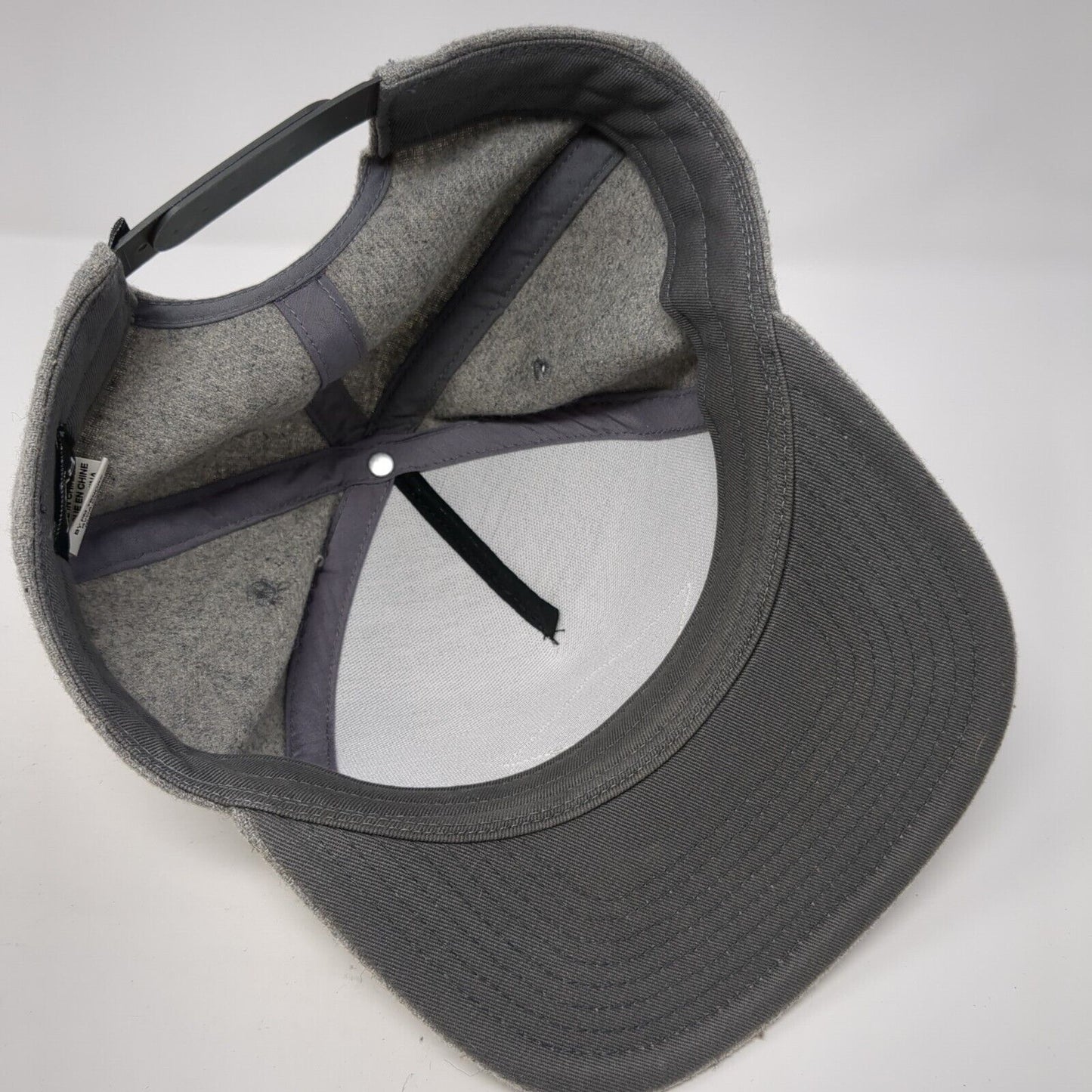 RVCA The Balance Of Opposites Patch Snapback Hat Gray One Size Mid Fit