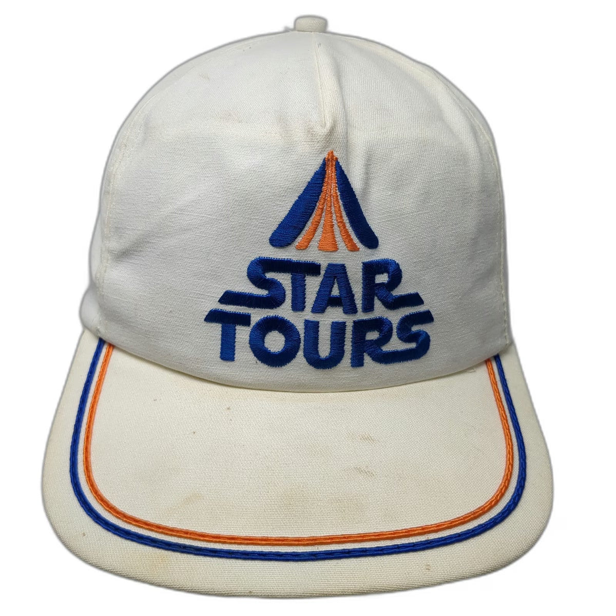 Innovative Products 5 Panel White Blue Orange Star Tours Disney Hat Vintage