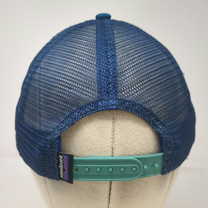 Patagonia Trucker Hat Blue One Size Wave Bird Graphic Mesh Snapback Foam Crown