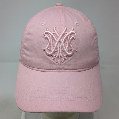 Matchitt Baseball Cap Pink One Size Monogram Embroidery Adjustable Cotton Hat