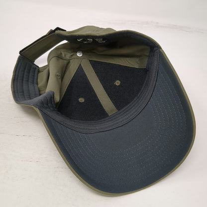Nike Baseball Cap Green L Dri-FIT Strapback Performance Athletic Swoosh Hat