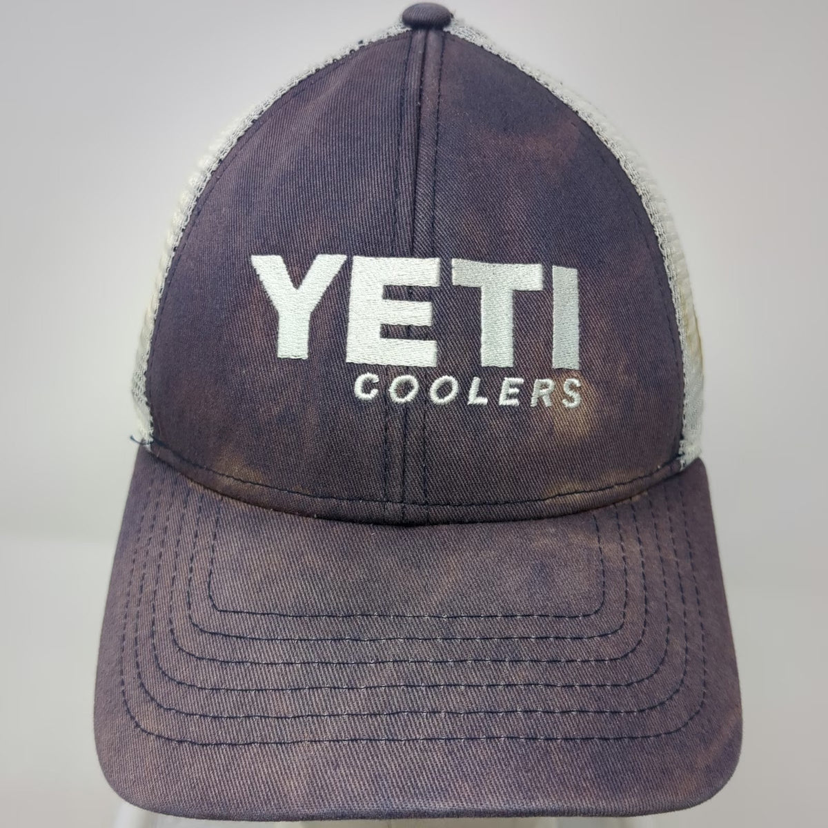 YETI Trucker Hat Blue One Size Snapback Mesh Embroidered Logo Coolers Outdoor
