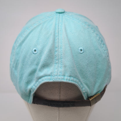 Delta Zeta Slideback Hat Blue One Size Adjustable Leather Strap Adams