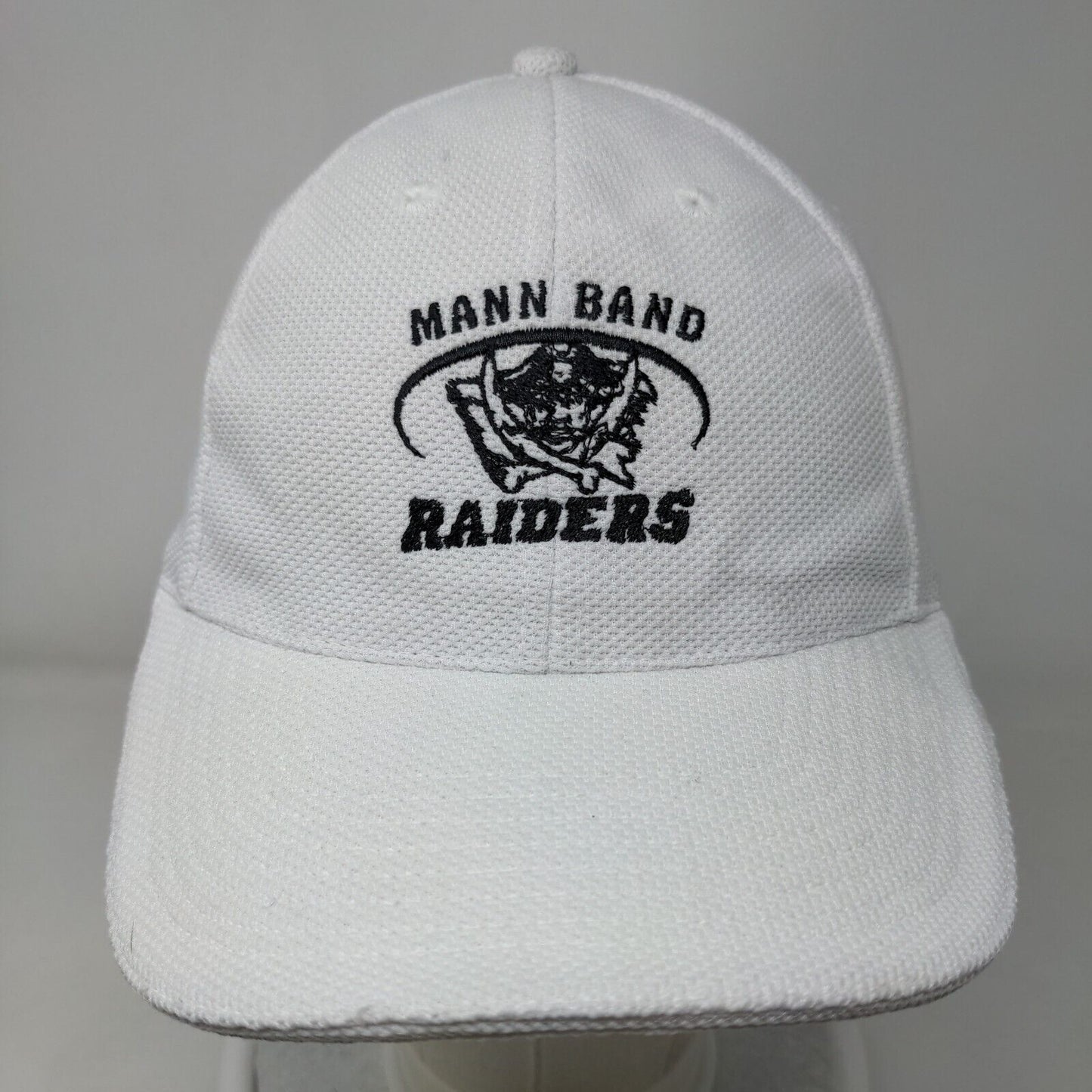 Mann Band Raiders Strapback Hat White One Size Embroidered Norwood