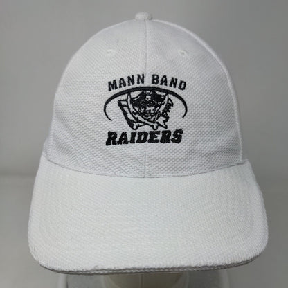 Mann Band Raiders Strapback Hat White One Size Embroidered Norwood