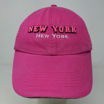 Falcon Women's Strapback Hat Pink Adjustable Embroidered New York New York Logo