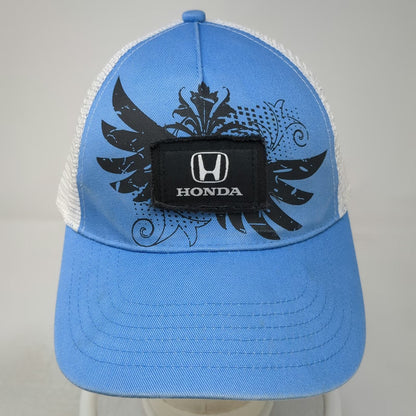 K-Products Baseball Cap Blue OSFM Mesh Back Strapback Honda Patch Graphic Hat