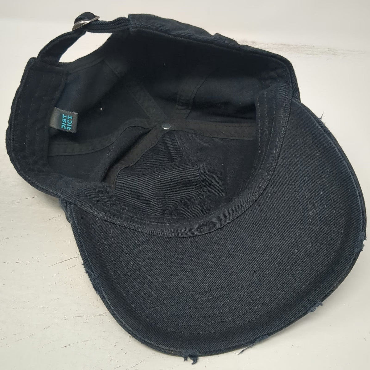 District Baseball Cap Black One Size Gojo Jujutsu Kaisen Distressed Hat Manga
