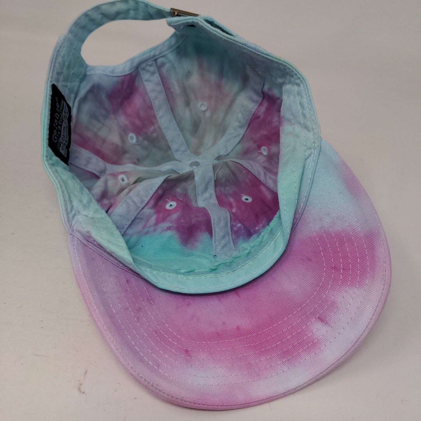 Gelante Slideback Hat Multicolor OSFA Tie Dye Vented Holes 6 Panel Cotton
