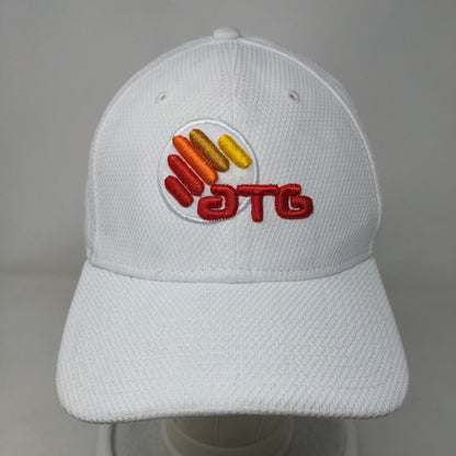 ATG Fitted Hat White Medium/Large Embroidered Maxiflex New Era 39Thirty