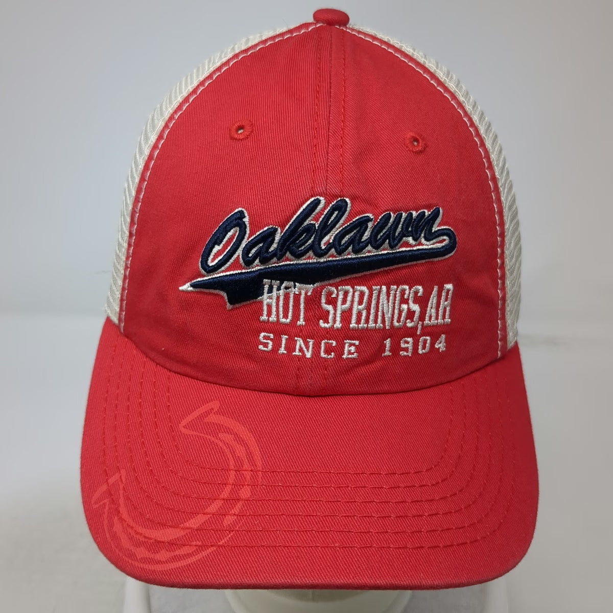 Eagle Wing Baseball Cap Red One Size Strapback Hat Oaklawn Hot Springs Mesh Back