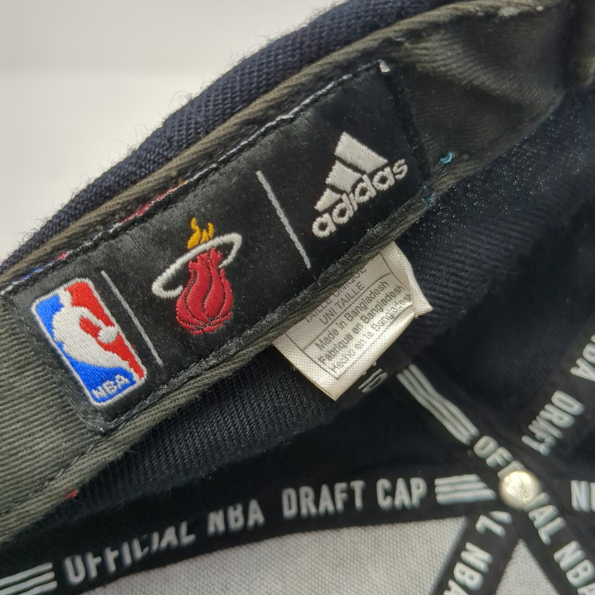 Miami Heat NBA Adidas Snapback Blue One Size Draft Cap Embroidered Flat Brim Hat